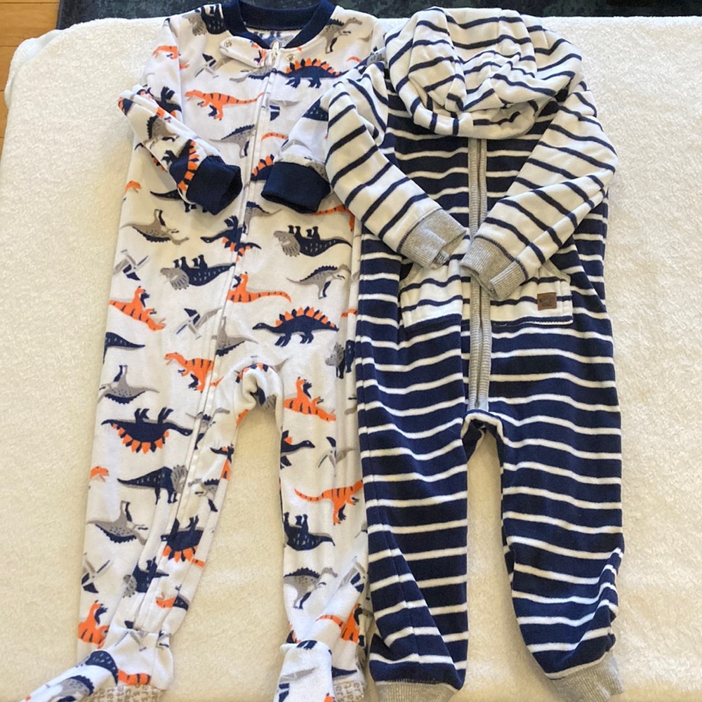 2, 18 month footies